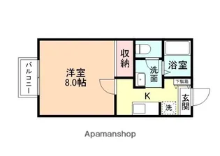 ハイツ池田【201号室】の間取り