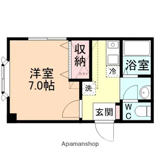 信開セルーラ駒見2【101号室】の間取り