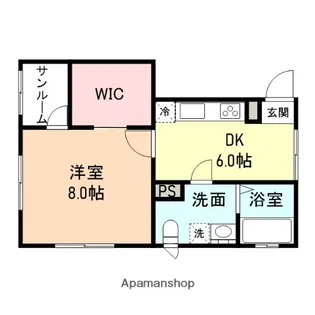 コンチネンタル千代田【2階】の間取り