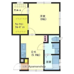 コンチネンタル千代田【2階】の間取り