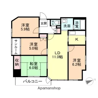 4LDKの間取り画像