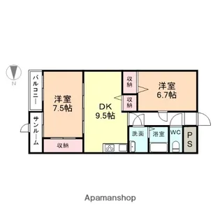 T・Hアルカディア【3階】の間取り