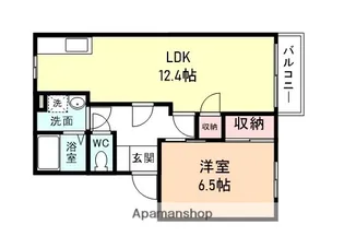 シャルム南【101号室】の間取り