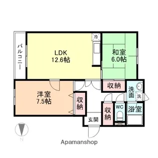 アネックス布瀬【3階】の間取り