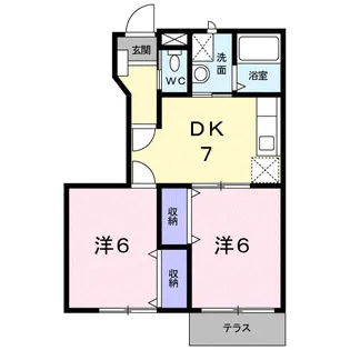 リバーサイド・ドリームⅢ【1階】の間取り