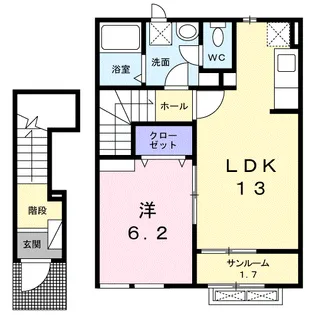 グランMIKI手屋【2階】の間取り