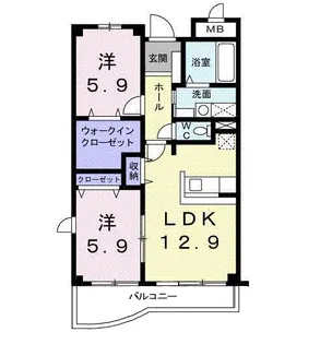 ベル・ウィングⅡ【3階】の間取り