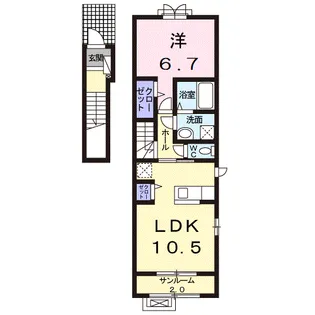 ブルーメ【2階】の間取り