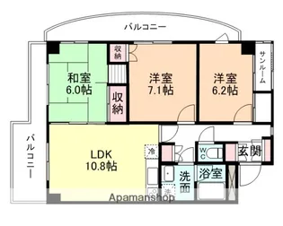 エクシーブ中野【2階】の間取り