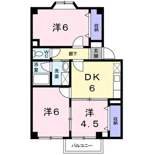 チェリーヒルズB【2階】の間取り