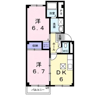 ベルビィトンA【2階】の間取り