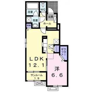 シャリオ【1階】の間取り