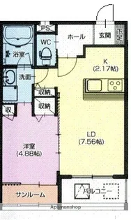メビウス牛島【3階】の間取り
