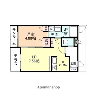 メビウス牛島【2階】の間取り