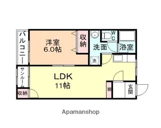 WEST HILLS Ⅱ【2階】の間取り