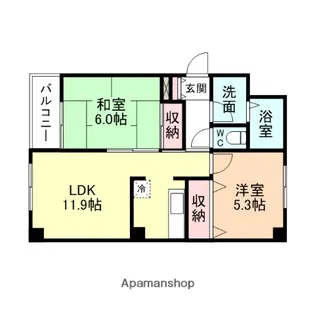 ベルトピア富山Ⅰ【703号室】の間取り