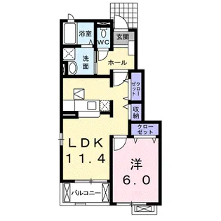 クロシェットⅣ【1階】の間取り