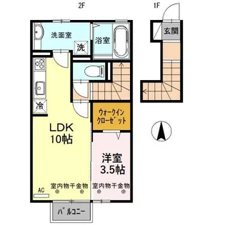グランデ上冨居【2階】の間取り