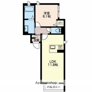 ベレオ堀川小泉【3階】の間取り
