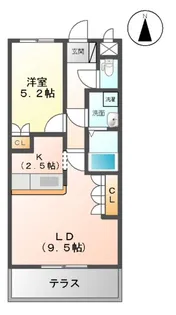 アイディールK【1階】の間取り