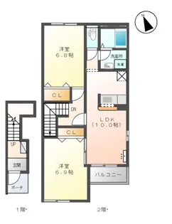 サンシャインコート【2階】の間取り