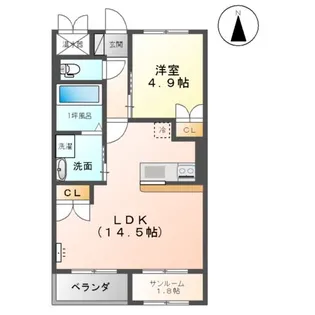 フレシール萩原【2階】の間取り