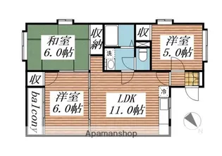 サンワロイヤル長江【101号室】の間取り