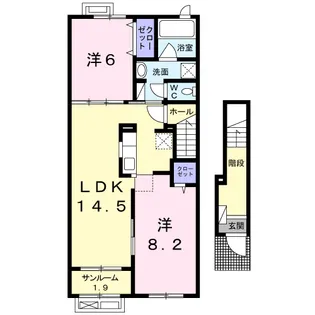 レリクアⅠ【2階】の間取り