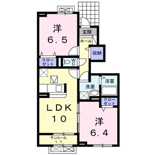 ラーレ W【1階】の間取り