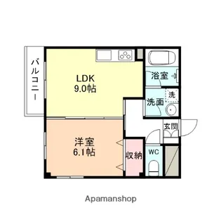 南布瀬ハウス【2階】の間取り
