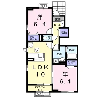 メゾン・ド・リシェスC【1階】の間取り