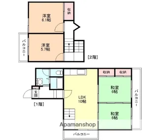 下赤江PLEASE【3階】の間取り