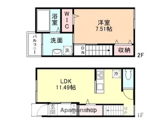 富山県富山市千成町【アパート】の間取り