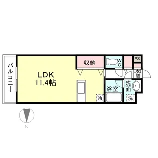 サンライズカルティエパーク【305号室】の間取り