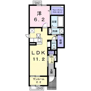 ラパン町村 Ⅱ【1階】の間取り