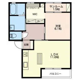 コーポ米田【1階】の間取り