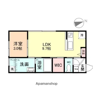 ALMO【105号室】の間取り