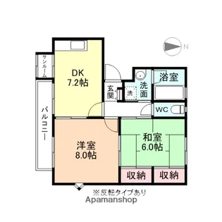 富山県富山市萩原【アパート】の間取り
