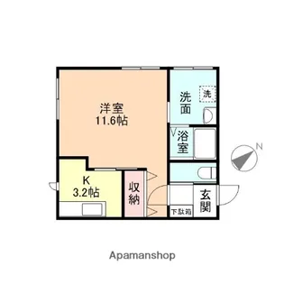 グランジュテ・ヴィラ【106号室】の間取り