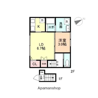 BASE稲荷元町【2階】の間取り