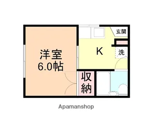 コーポ奥田【202号室】の間取り