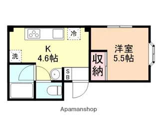 コーポ中川【101号室】の間取り