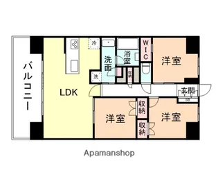 レーベン富山神通本町 ONE TOWER【6階】の間取り