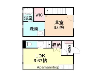 ビオラ上赤江【B-5号室】の間取り