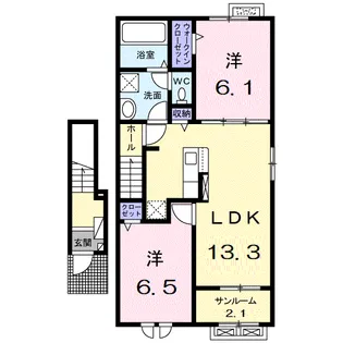 セレッソ手屋【2階】の間取り