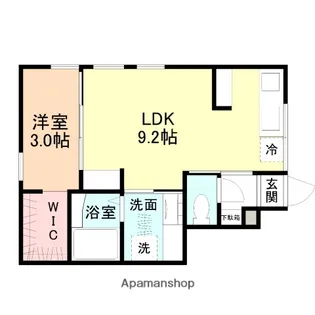 INTEGRAL ETE【104号室】の間取り