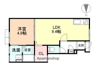 グランスイート大町【105号室】の間取り