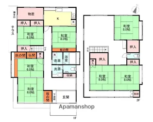 富山県富山市五福【一戸建】の間取り