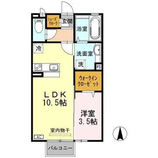 DーROOM赤田【2階】の間取り