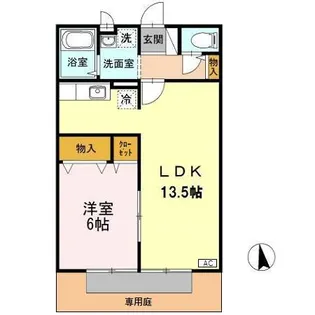 プリム ローズ B【1階】の間取り